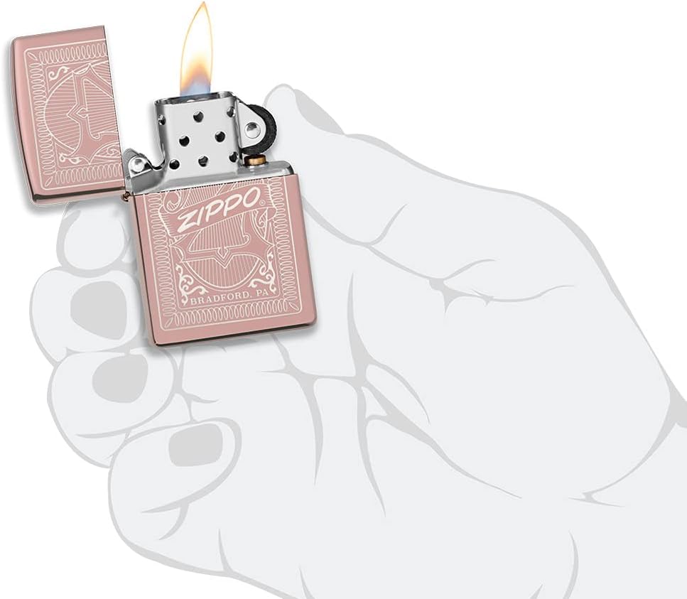 Zippo Reimagine Zippo Design Rose Gold Pocket Lighter