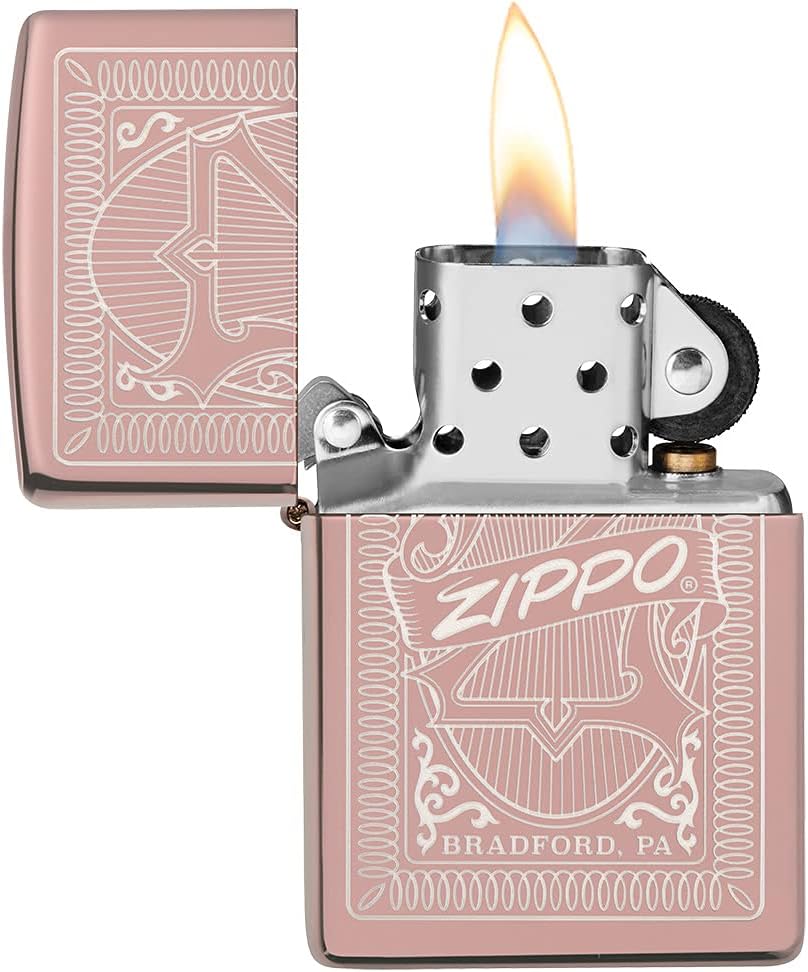Zippo Reimagine Zippo Design Rose Gold Pocket Lighter