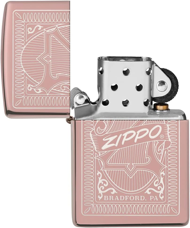 Zippo Reimagine Zippo Design Rose Gold Pocket Lighter