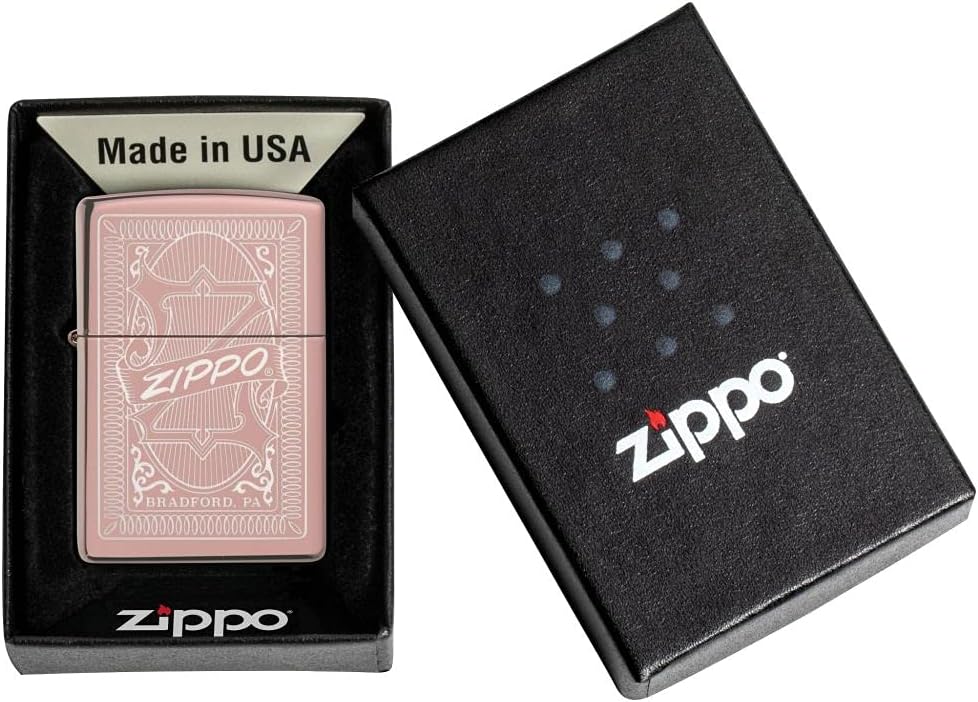 Zippo Reimagine Zippo Design Rose Gold Pocket Lighter