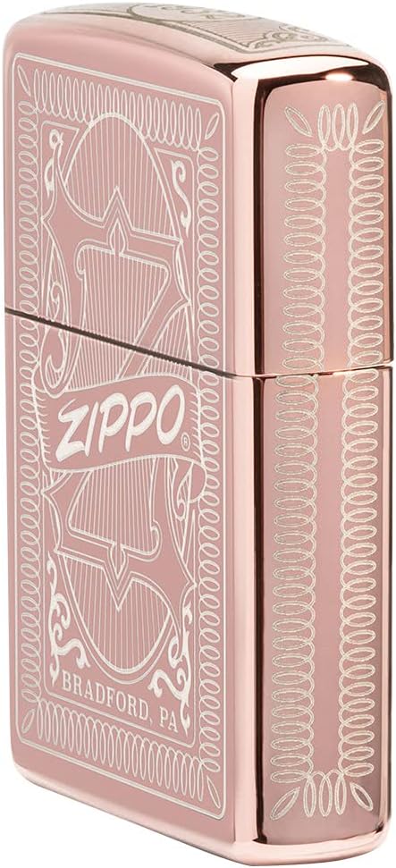 Zippo Reimagine Zippo Design Rose Gold Pocket Lighter